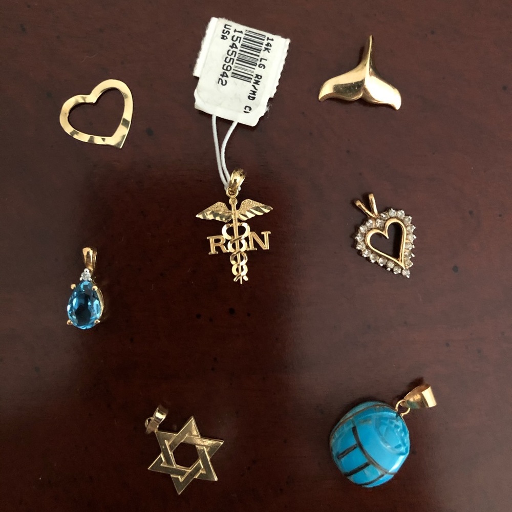 Gold charms mix and match or individual.